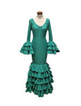Size 38. Flamenco Dress. Mod. Bequer Verde Lunares 255.372€ #50329BEQUERVRD38